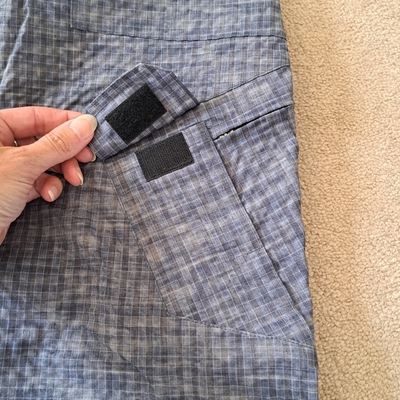 Pleasures Mens Shorts Blue Oval Tactical Cargo Shorts Check Pattern Size Medium - Picture 9 of 15